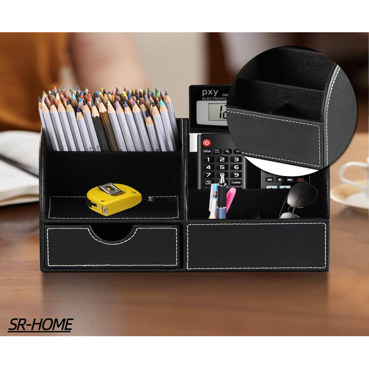 SRHOME Faux Leather Desk Organizer Wayfair Canada